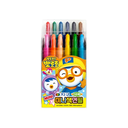 Pororo 12 colors Mini Crayons