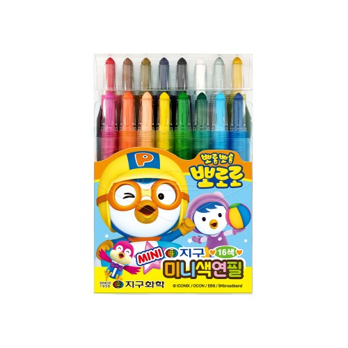 Pororo 16 colors Mini Crayons